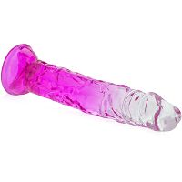 Elastyczne żelowe dildo 17 cm dwukolorowy sztuczny penis - 74096908 - 2