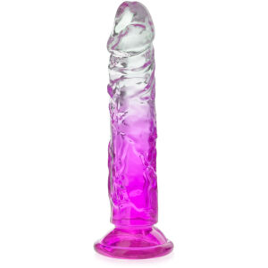 Elastyczne żelowe dildo 17 cm dwukolorowy sztuczny penis - 74096908