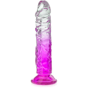 Elastyczne żelowe dildo 17 cm dwukolorowy sztuczny penis - 74096908