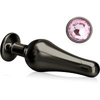 Korek analny ze stali nierdzewnej plug z kryształem – 87659576 - 2