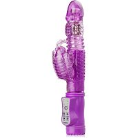 Rotacyjno-posuwisty wibrator z pszczółką – fioletowy penetrator szparki - ffl 10551f - 3