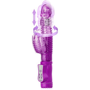 ROTACYJNO-POSUWISTY WIBRATOR Z PSZCZÓŁKĄ – FIOLETOWY PENETRATOR SZPARKI - FFL 10551F