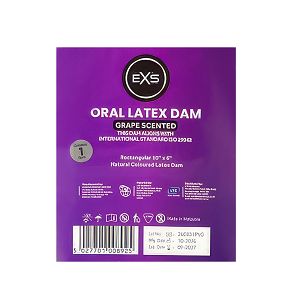 EXS lateksowy koferdam do seksu oralnego winogronowy - 79119239