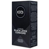 Prezerwatywy z czarnego lateksu EXS BLACK LATEX 12 szt. - 78496749 - 2