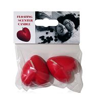 Pływające świece zapachowe w kształcie serc 2 szt na walentynki - 70679617 - 3