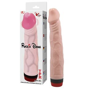 Klasyczny wibrator realistyczny penis z płynną wibracją 22 cm - 79141754