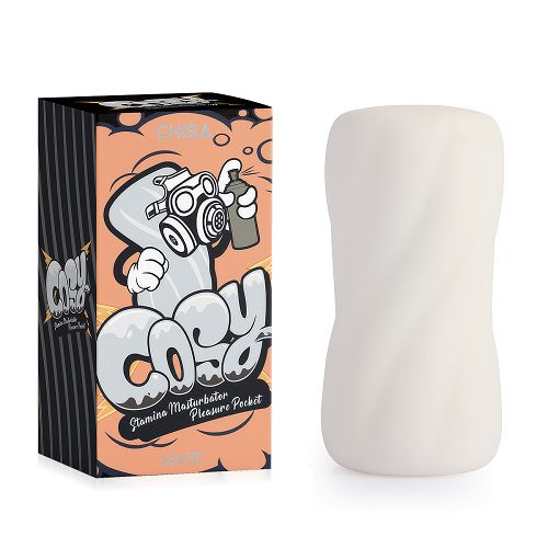 Kieszonkowy biały masturbator dla mężczyzn sztuczna pochwa - 70881692