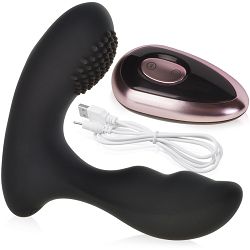 Dwusilnikowy masażer prostaty 12 funkcji sterowany pilotem - 75849823