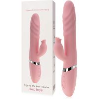 Podgrzewany do 48stc wibrator posuwisty z wypustką do łechtaczki i języczkiem - 71122705 - 7