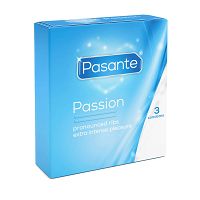 Pasante Passion prążkowane prezerwatywy 3szt - 71600048 - 2