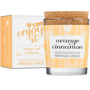 MAGNETIFICO ENJOY IT! ORANGE&CINNAMON 70 ml - ŚWIECA OLEJEK DO MASAŻU Z FEROMONAMI - 72334849