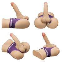 Realistyczny masturbator odbyt + penis 18,5 cm unisex - 76734528 - 3