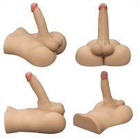 Realistyczny masturbator odbyt + penis 18,5 cm unisex - 76734528 - 4