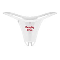 Obsessive Weddya Bride stringi z otwartym krokiem bielizna ślubna - 72431464 - 3