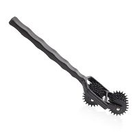 Czarny podwójny wałeczek drażniący kolczaste kółka do BDSM - 71590600 - 5