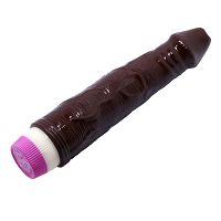 Realistyczny anatomiczny wibrator brązowy penis z pokrętłem 21,5 cm - 77388198 - 3