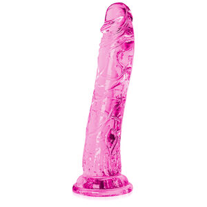 Anatomiczne dildo różowe 21 cm elastyczny sztuczny penis - 73403972