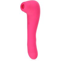Ssący masażer do łechtaczki + wibrator g-spot z funkcją grzania do 45stc, masturbator 2w1 - 79267537 - 5