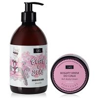 Wegański zestaw kosmetyków PIWONIA żel pod prysznic + krem do ciała - 74593745 - 3