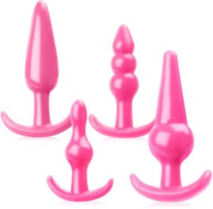 4 korki analne różne rozmiary i kształty sex komplet – 70679811