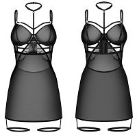 Obsessive Arrowel czarna koszulka + choker i pasy na uda - 79170522 - 5