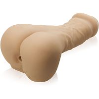 Masturbator dla gejów - pośladki i ponętny realistyczny penis + mały lubrykant - 78237578 - 3