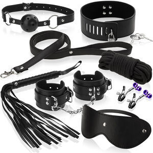 Skórzany zestaw bdsm - mega duży - bondage kit ssd 6010080