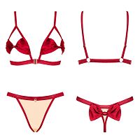 Obsessive frywolny komplet bielizny z kokardkami Rubinesa - 73748816 - 4
