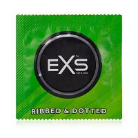 Prezerwatywa ze stymulującymi prążkami EXS RIBBED & DOTTED - 75992336 - 2