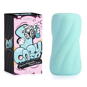 Kieszonkowy niebieski masturbator dla mężczyzn sztuczna pochwa - 73332108