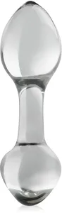Dwustronny korek analny szklany plug 2w1 – 78158347