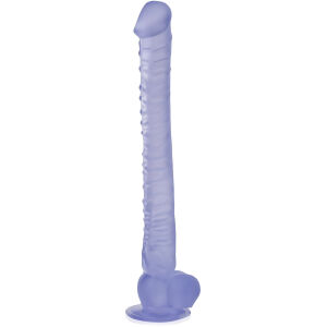 Sztuczny penis - długi 42 cm - dong, żelowe dildo na przyssawce - 71114702