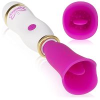 Dyskretny masturbator łechtaczkowy ssący masażer z języczkiem wibrator tulipan - 76952712 - 2