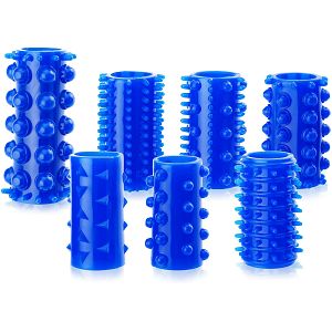 Zestaw 7 wypustkowych nakładek na penisa wzmacniają doznania – 78549197