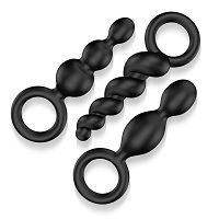Satisfyer  Booty Call zestaw trzech  czarnych korków analnych - 70851211 - 3
