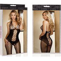Bodystocking z pieprzykiem, uwodzicielski kombinezon - 72123536 - 3