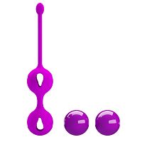 Fioletowe kulki do treningu mięśni Kegla kulki gejszy 16,3 cm - 73022846 - 2