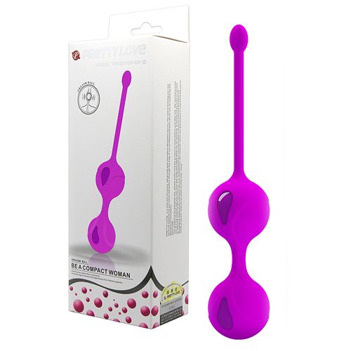 Fioletowe kulki do treningu mięśni Kegla kulki gejszy 16,3 cm - 73022846