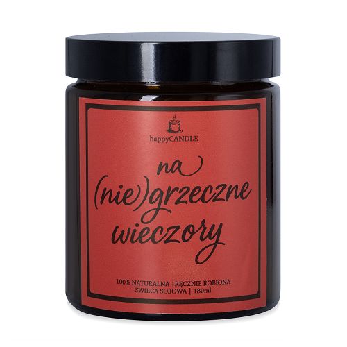 Świeca sojowa z napisem 