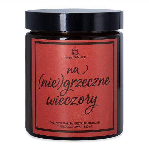 Świeca sojowa z napisem 