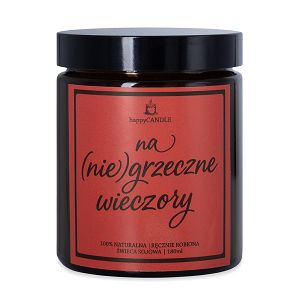 Świeca sojowa z napisem "Na niegrzeczne wieczory" na walentynki - 73835288