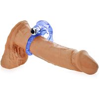 Żelowy ring erekcyjny z króliczkiem do łechtaczki - wibrujący pierścień na penisa - 77889499 - 2