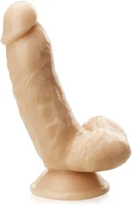 Realistyczne dildo na przyssawce zgrabny penis z jądrami - 74888618