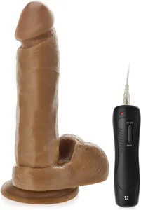 Realistyczny czekoladowy penis na przyssawce dildo 12 funkcji 71090076