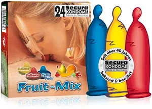 Secura fruit - prezerwatywy smakowe i kolorowe - 24 sztuki - dsr 0415650