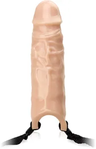 Wydłużająco-pogrubiająca nakładka na penisa strap-on proteza - 72605453