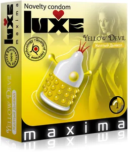 Luxe maxima yellow devil - prezerwatywy, które zamienią cię w sypialnianego potwora - 75705972