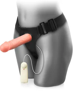 Wibrująca pusta proteza penisa dildo strap-on wydłuża o 9 cm – 78108380