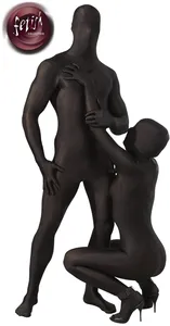 Elastyczny strój do bdsm jednoczęściowy kostium erotyczny body z maską - 76490732