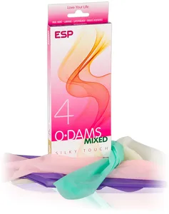 „oral dams mixed” cztery kolorowe chusteczki do seksu oralnego - 88809834